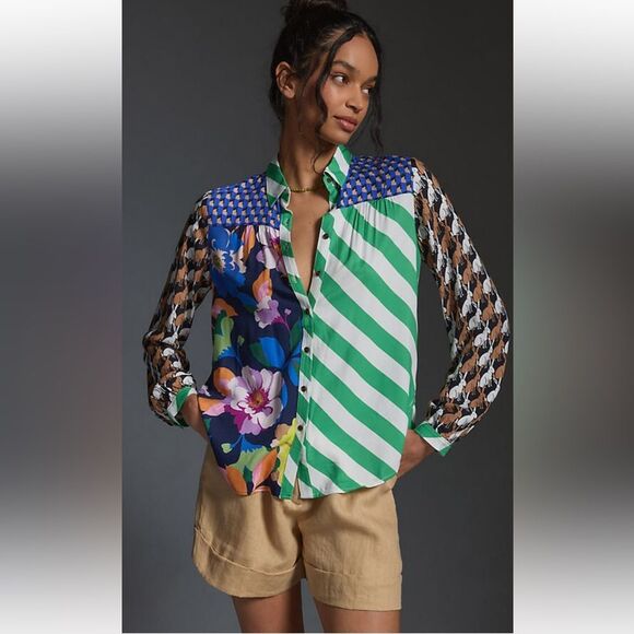 Maeve Tops - Anthropologie The Paz Buttondown Shirt by Maeve